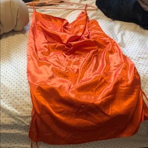 front drop slip dress